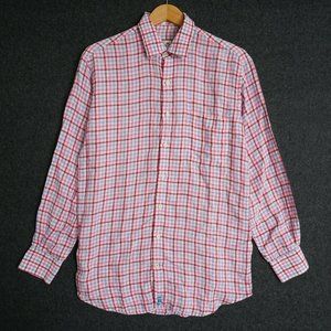 Peter Millar Mens Shirt Button Up Long Sleeve Pink